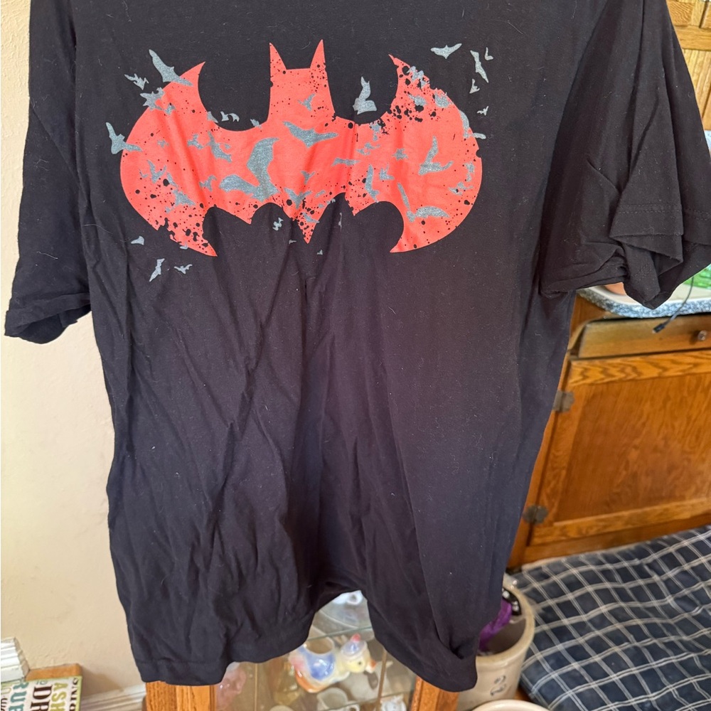Batman Black and Red Short Sleeve Tee